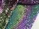Tela metálica de la lentejuela del ODM del multicolor suave para la decoración del partido de la ropa